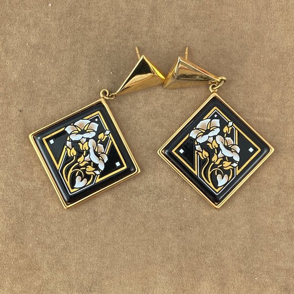 Stunning vintage/retro Michaela Frey Flower Earrings - Picture 3 of 5